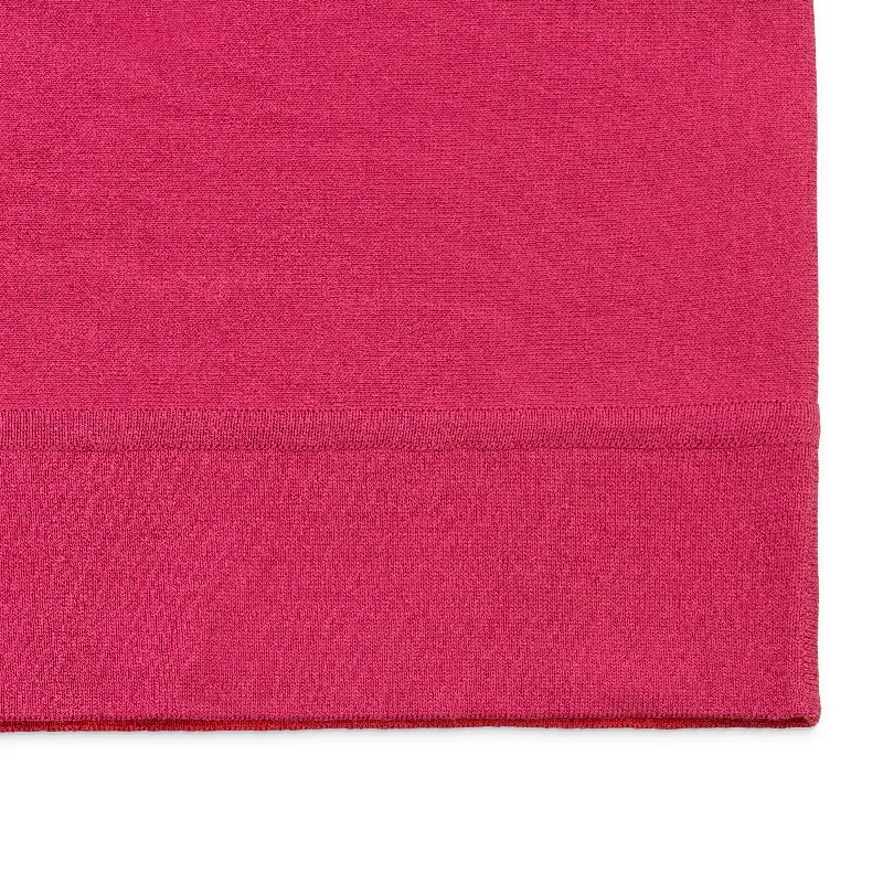 Relaxed And Casual BATEAU NECKLINE FUCHSIA BLOUSE