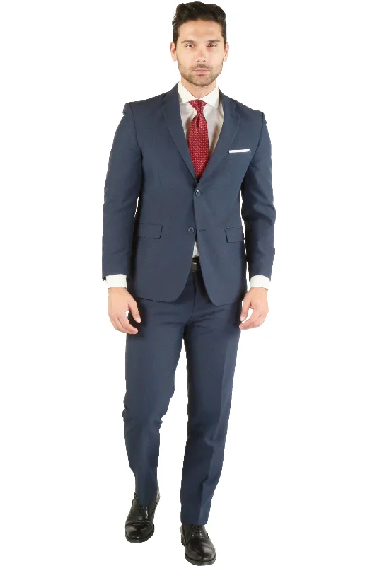 Exclusive Customization Paul Lorenzo 1969 Navy Solid Slim Fit Suit (2-Piece Set)