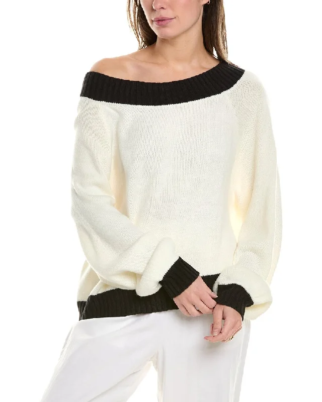 French Retro WeWoreWhat Off-the-Shoulder Sweater