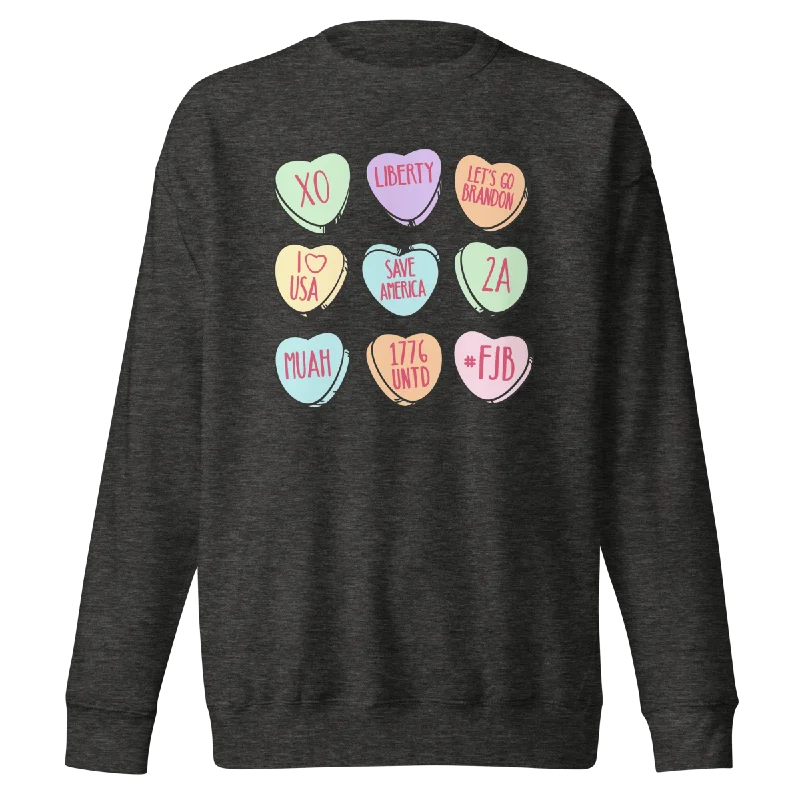 Simple And Comfortable Candy Hearts Sweatshirt