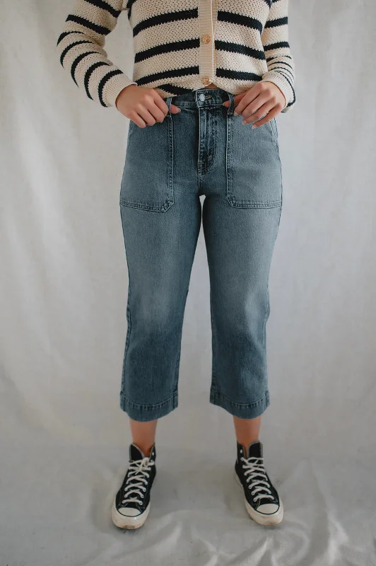 Unique Design The Farrah Cropped Utility Denim by Modern American - Alabama