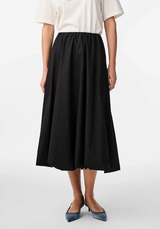 Classic Style Y.A.S Sascha Balloon Midi Skirt, Black