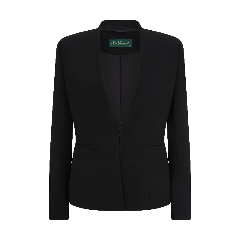 Fashionable And Versatile Lily Tailored Wool Crepe Clasp Jacket