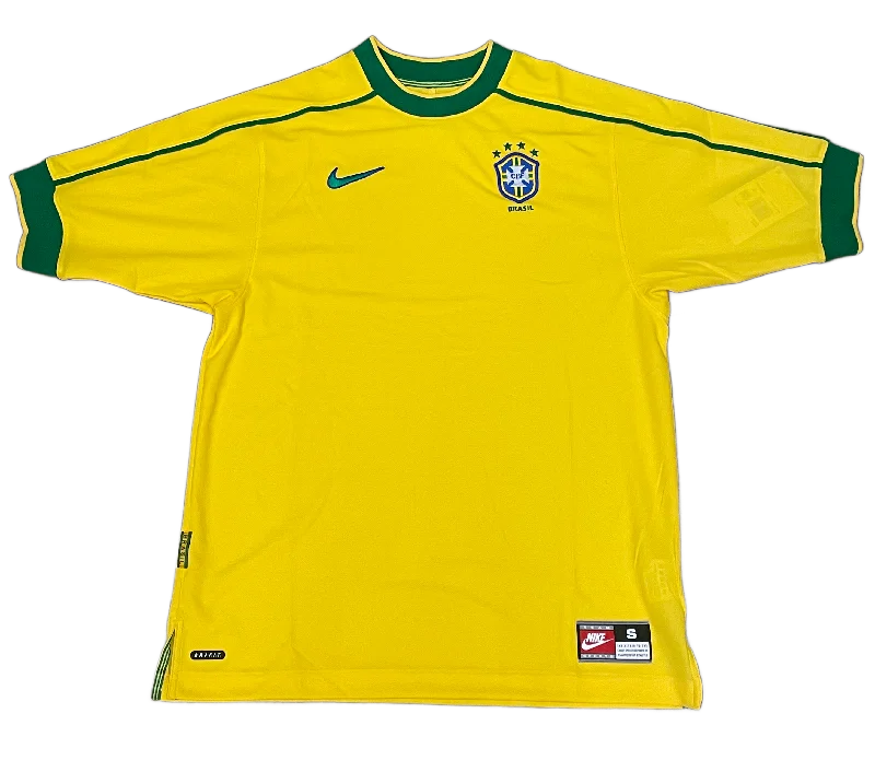 Youthful Street Fashion Nike Men's Brazil 1998 Reissue Soccer Replica Jersey