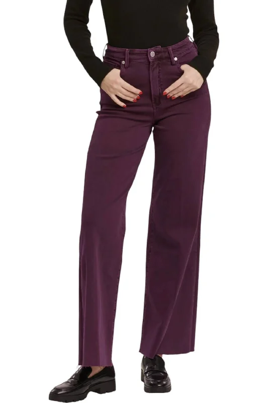 Trendy Items Fiona High Rise Wide Leg Jeans In Morsaki Purple