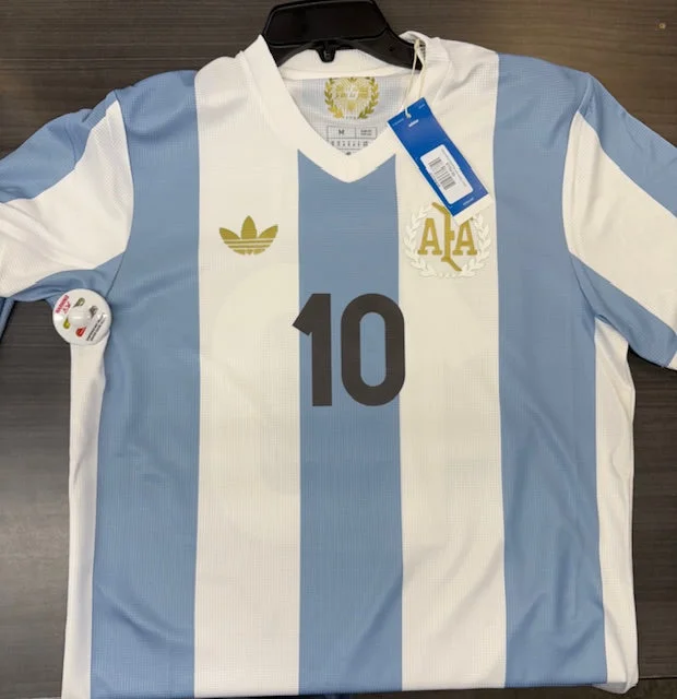 Personalized Design Adidas Messi Argentina Anniversary Jersey