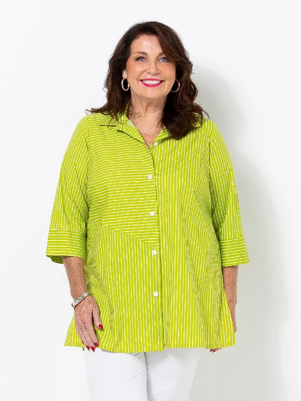 French Style Lime Stripe Shirt