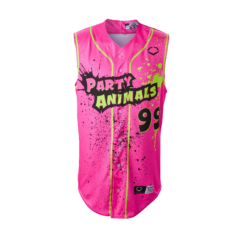 Bright Colors YOUTH Party Animals EvoShield Sleeveless Jersey - Pink Splatter Paint