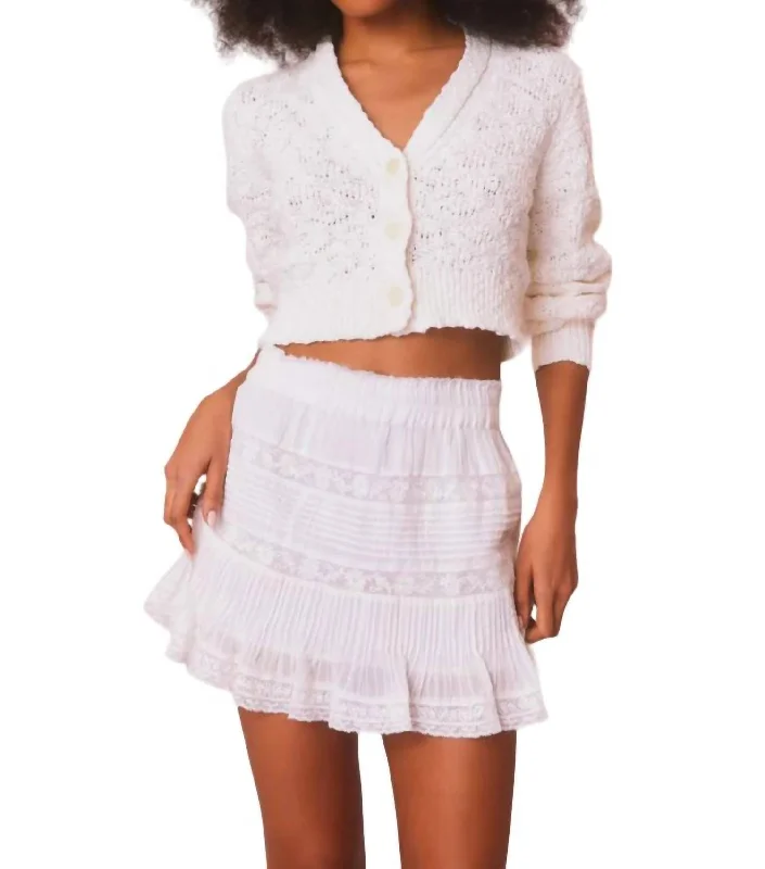 Casual And Comfortable Moulin Mini Skirt In True White