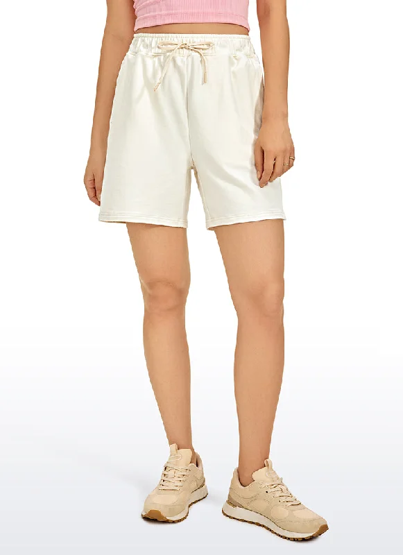 Sexy Fun Amenity High Waisted Sweat Shorts 6''