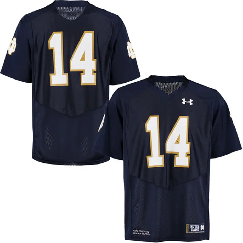 Soft And Comfortable Notre Dame Fighting Irish Under Armour Youth Navy Replica Football Jersey