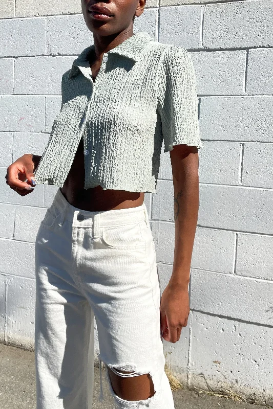 Comfortable And Versatile SEERSUCKER EFFECT TOP