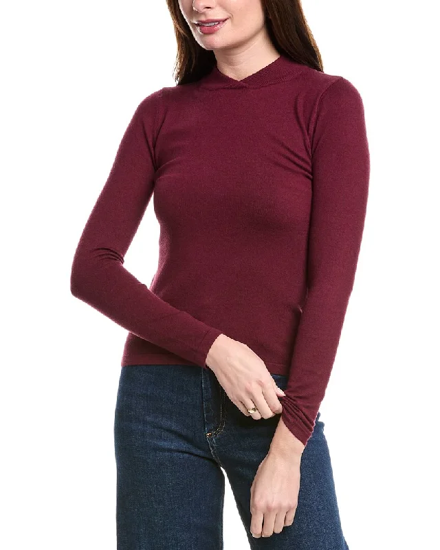 Versatile Items POINT Mandarin Neck Sweater