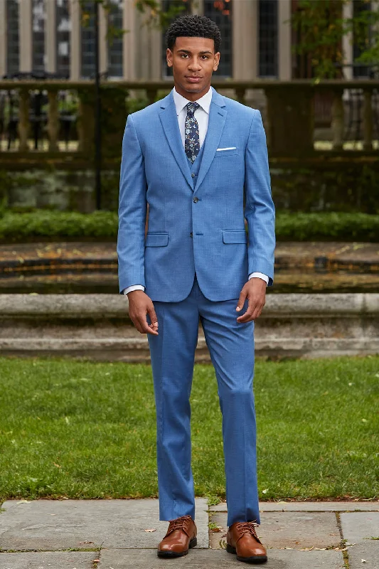 Outdoor Trend "Sharkskin" Marine Blue Suit Jacket (Separates)