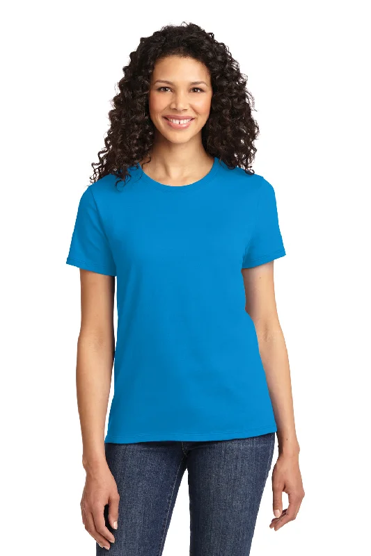 Elegant And Simple Port & Company Womens Essential Short Sleeve Crewneck T-Shirt - Sapphire Blue - Closeout