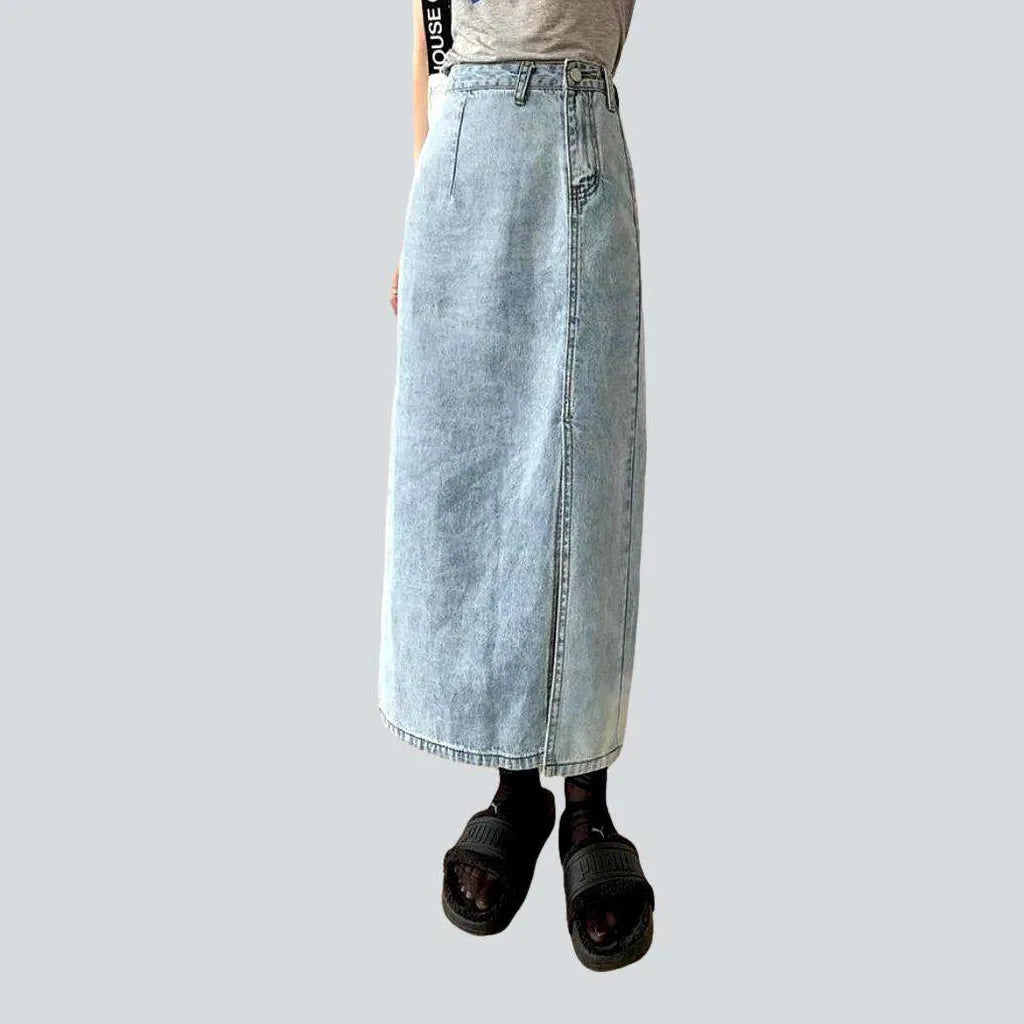 Dynamic Fashion Side split women's denim skirt