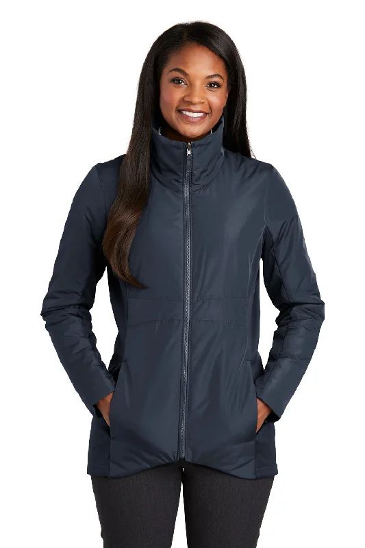 British Fashion Port Authority Womens Collective Wind & Water Resistant Full Zip Jacket - River Navy Blue