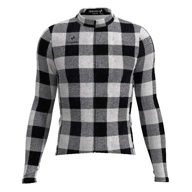 Outdoor Trend M's and W's Pro THERMAL Jersey - Black & White Plaid