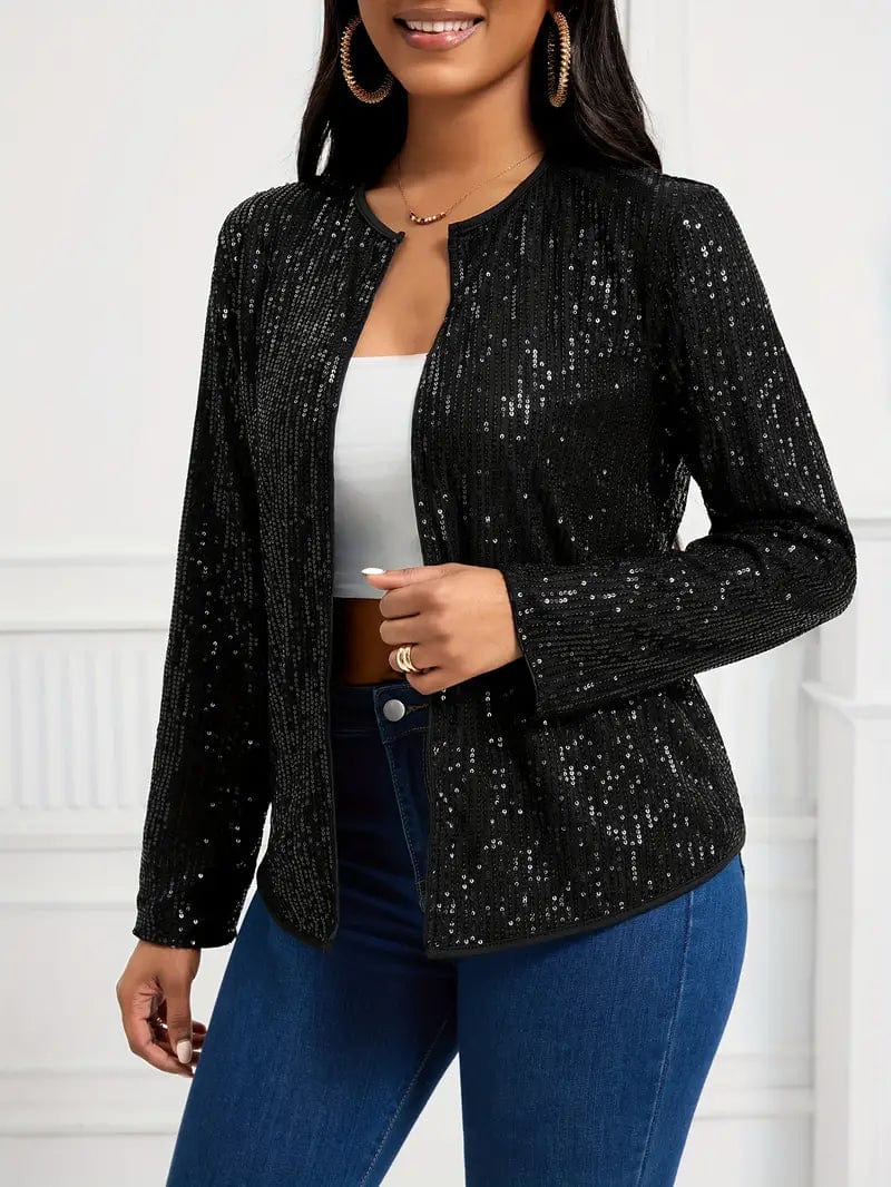 Sports Design Black Cardigan Jacket