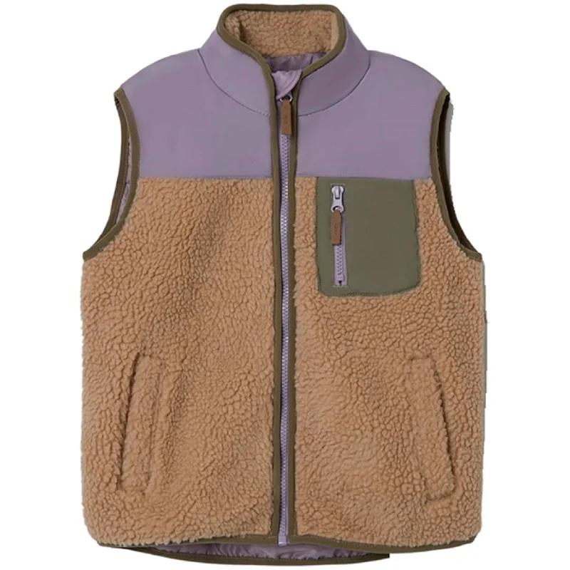 French Style Name it Lavender Gray Mall Teddy Vest