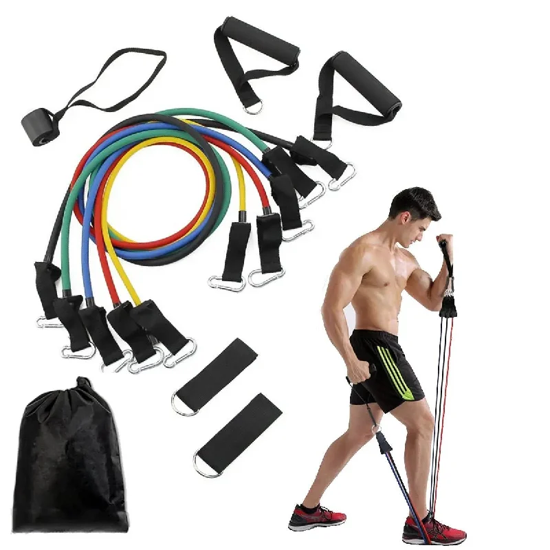 Exclusive Customization 11-Piece Resistance Bands Set - Adjustable Exercise Bands for Sports, Fitness, and Therapy