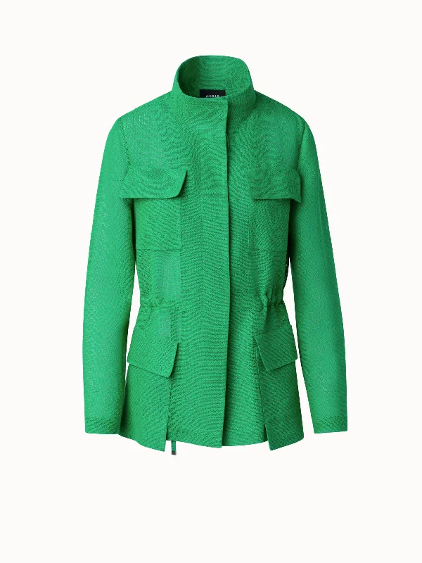 Elegant Temperament Jacket with Drawstring Waist