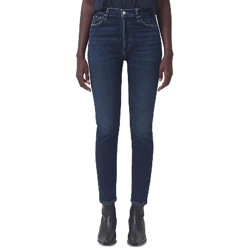 Luxury Temperament Agolde Womens Nico Denim High Rise Slim Jeans