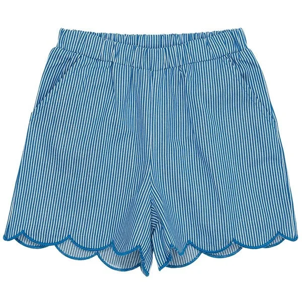 Unique Design Copenhagen Colors Sharp Blue Stripe Shorts w. Deco