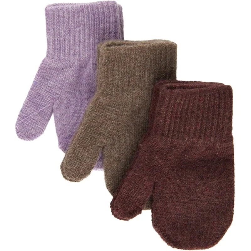 Exclusive Customization Mikk-Line Magic Mittens 3-pack Dark Mink-Slate Black-Chalk Violet