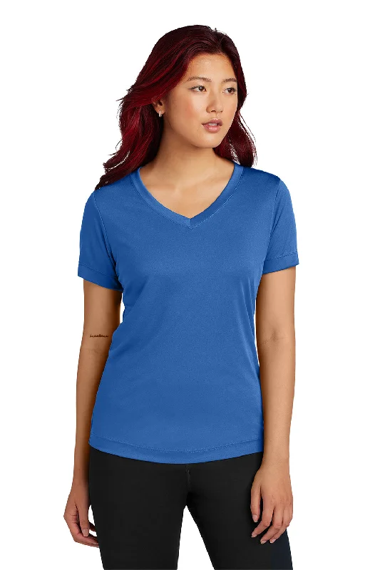 Elegant And Charming Sport-Tek Womens Competitor Moisture Wicking Short Sleeve V-Neck T-Shirt - Royal Blue