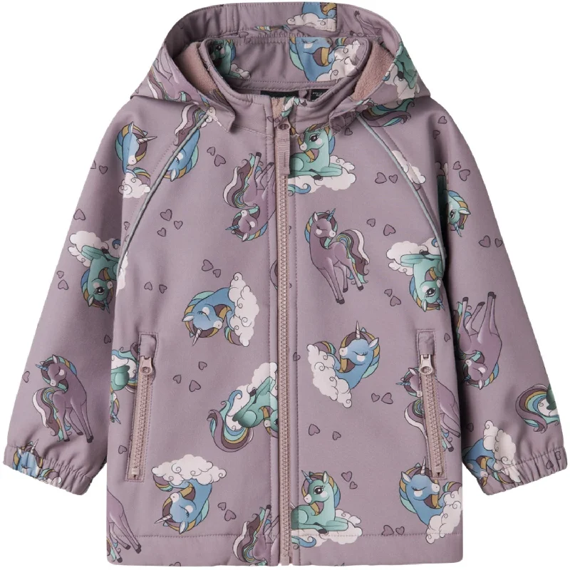 New Autumn And Winter Styles Name It Purple Dove Alfa08 Softshell Jacket Unicorns