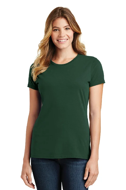 Warm Atmosphere Port & Company Womens Fan Favorite Short Sleeve Crewneck T-Shirt - Forest Green