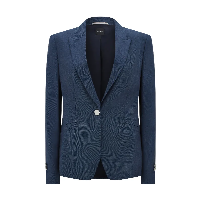 Trendy Items Januri Tailored Wool Jacket Navy