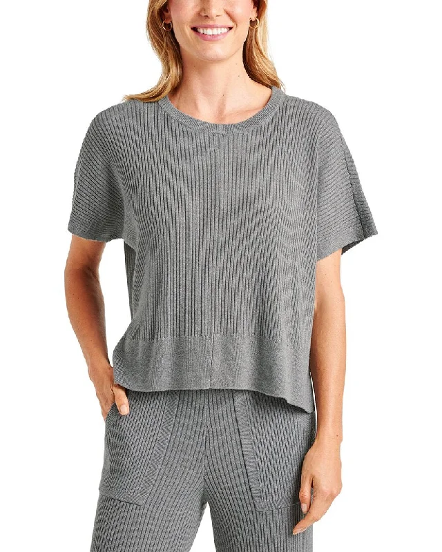 Luxury Temperament Splendid Georgie Rib Cashmere-Blend Sweater