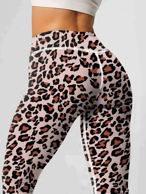 Wearable At Home Or Out ZASUWA Female Leopard Print High-rise Leggings