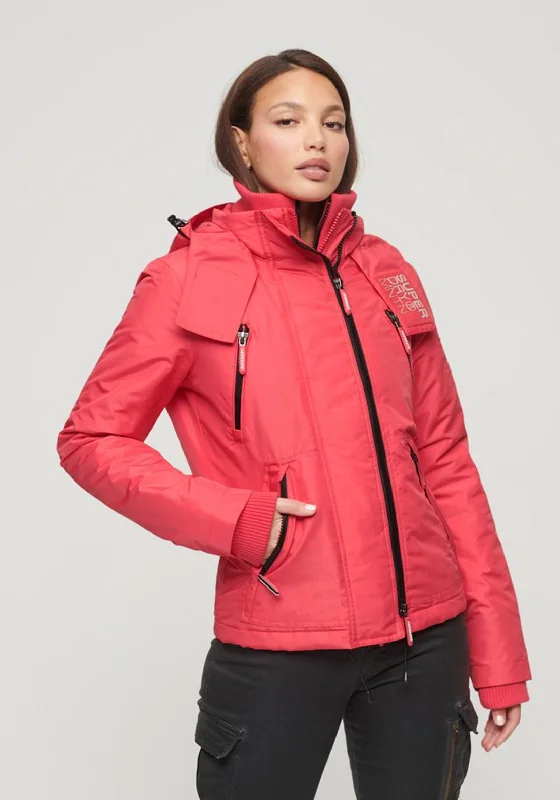 Sexy Fun Superdry Womens Mountain Windcheater Jacket, Active Pink