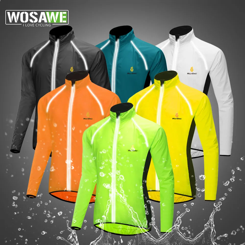 Modern Tailoring WOLFBIKE Cycling Jacket Winter Men Windbreaker Water Repellent Reflective MTB Bike Long Sleeve Windshield Coat Bicycle Clothing