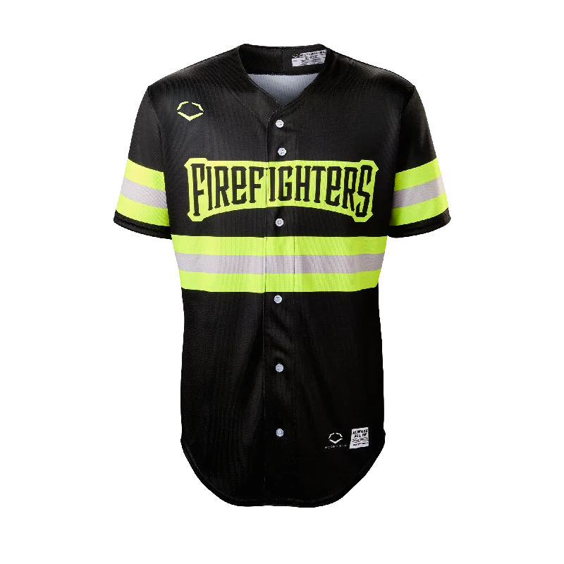 Short Design Youth Firefighters EvoShield Jersey - Black Reflective