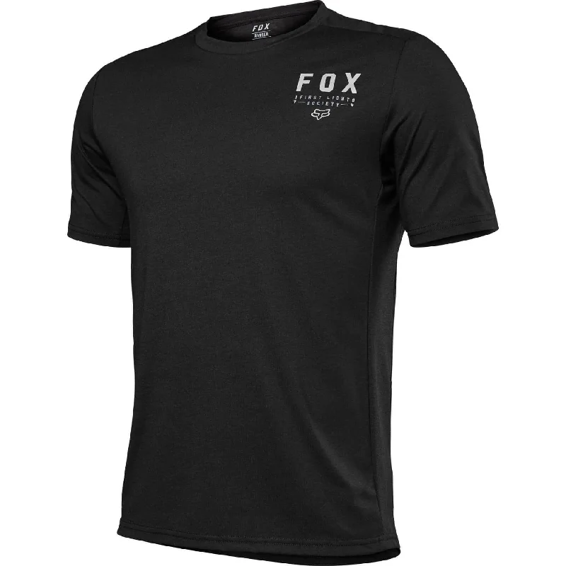 Street Charm Fox Ranger Crys DriRelease Short Sleeve Mens Cycling Jersey - Black