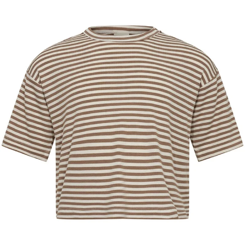 Elegant And Noble Sofie Schnoor Beige Striped T-Shirt