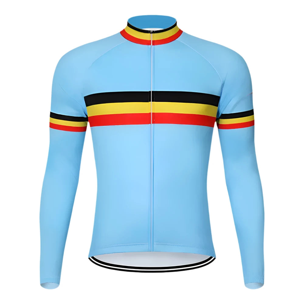 British Fashion Team Cycling Jersey Long sleeve Man Bicycles Cycling  Thin Downhill Mtb Bicycle Winter Clothing