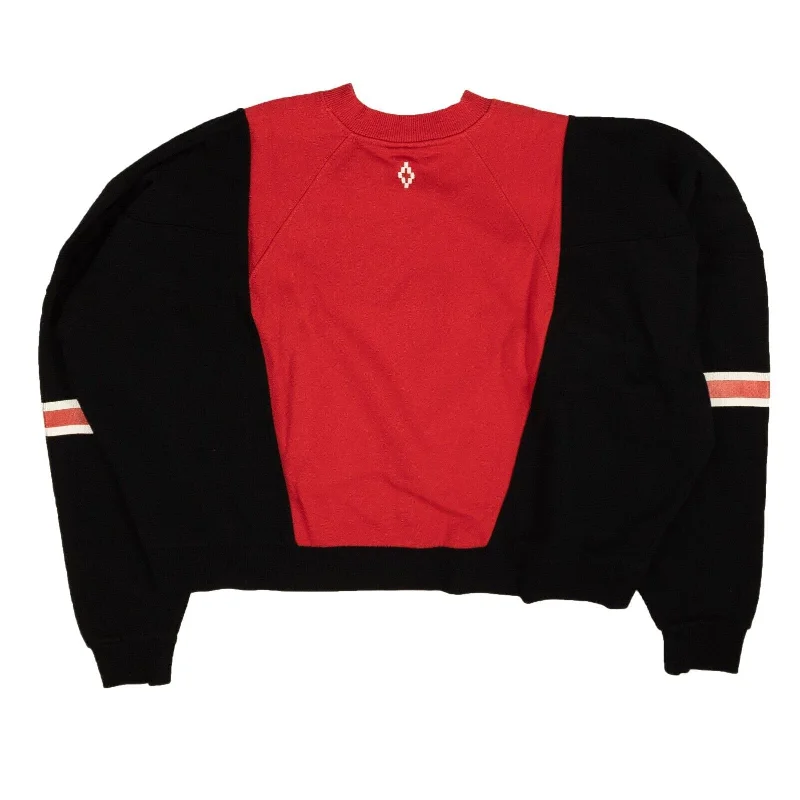 Trendy Items Marcelo Burlon Block Color Over Crewneck - Black/Red