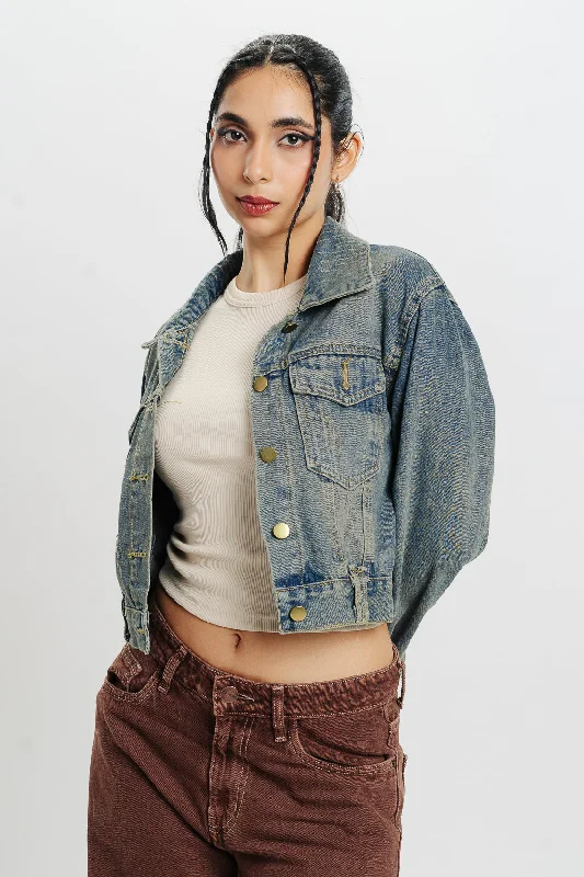 Sexy Fun Tinted Regular Fit Denim Jacket