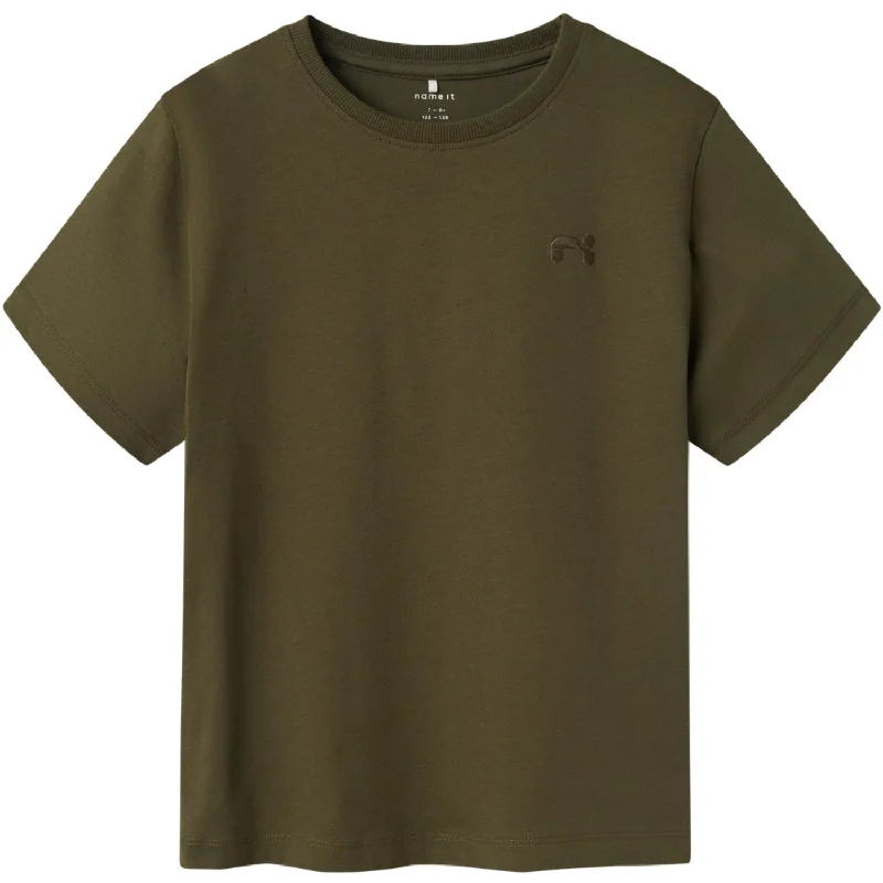 Fashion Must-have Name It Olive Night Greg Nreg T-Shirt Noos