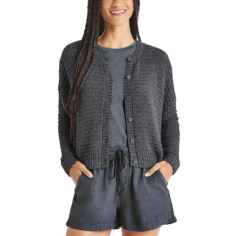 Modern City Womens Knit Button-Down Cardigan Sweater