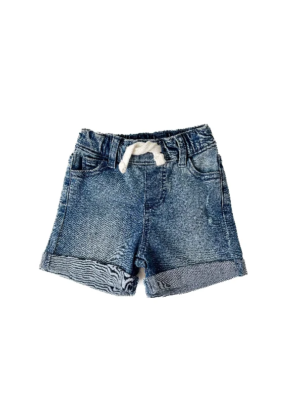 European And American Style Boy's Rolled Denim Short - Blue Wash