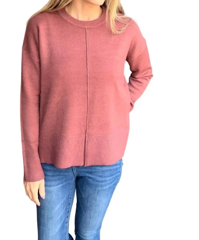 Stunning Fashion Basic Sweater In Fired Brick