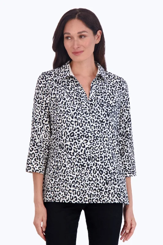 Personalized Clothing Sophia No Iron Leopard Print Popover