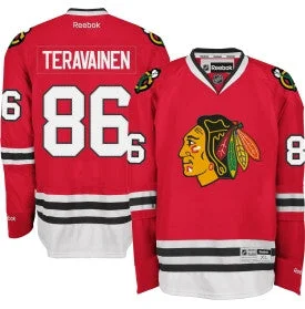 Youthful Teuvo Teravainen #86 Chicago Blackhawks Reebok Home Red Premier Jersey