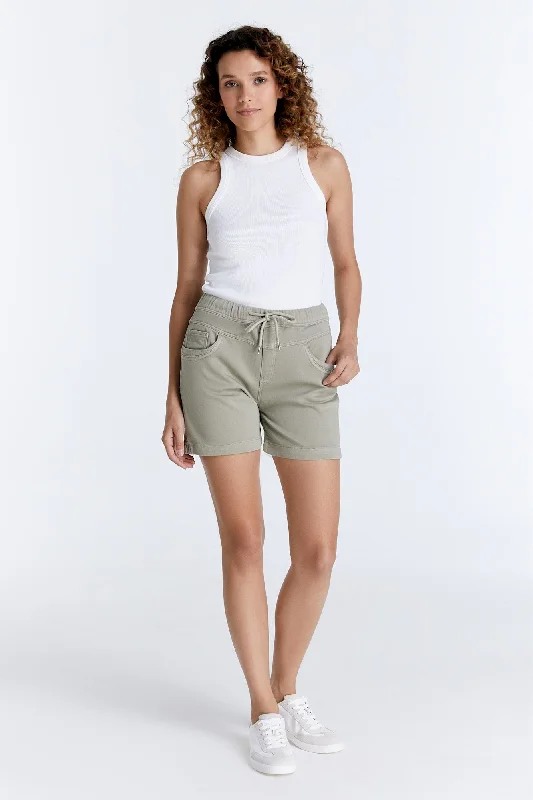 Classic Series Alice Mid Waist Jogger Shorts Sage